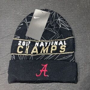 NWT Nike NCAA Alabama Football 2017 National Championship Knit Beanie